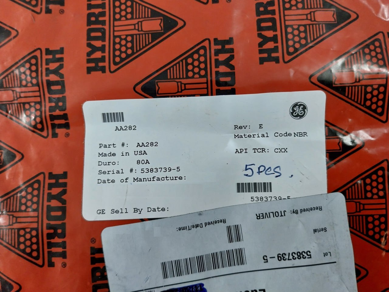 Hydril Aa282 O-ring Seal R100528036 84-p96 Mux Control System