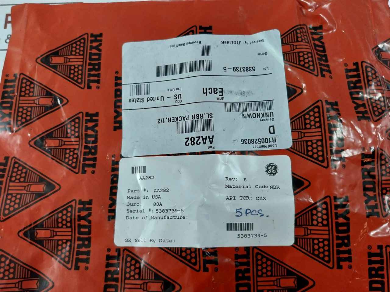 Hydril Aa282 O-ring Seal R100528036 84-p96 Mux Control System