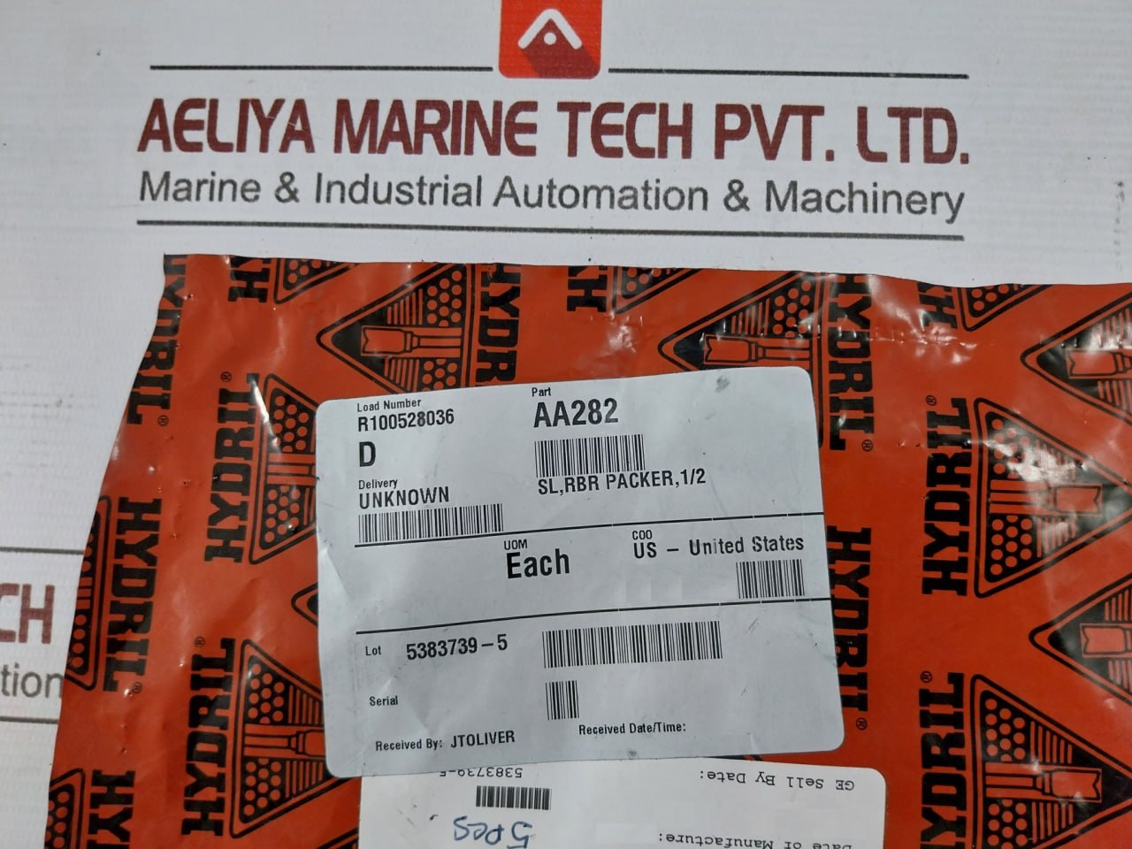 Hydril Aa282 O-ring Seal R100528036 84-p96 Mux Control System