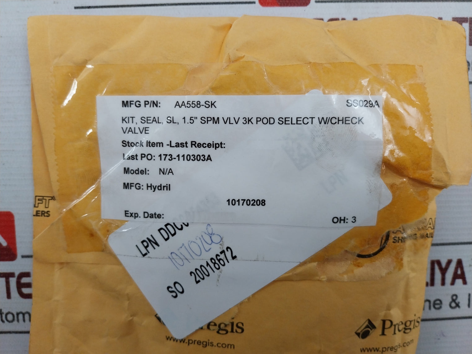 Hydril Aa558-sk Spm Valve Seal Kit Assy For 1.5