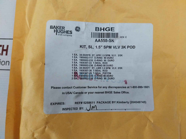Hydril Aa558-sk Spm Valve Seal Kit Assy For 1.5