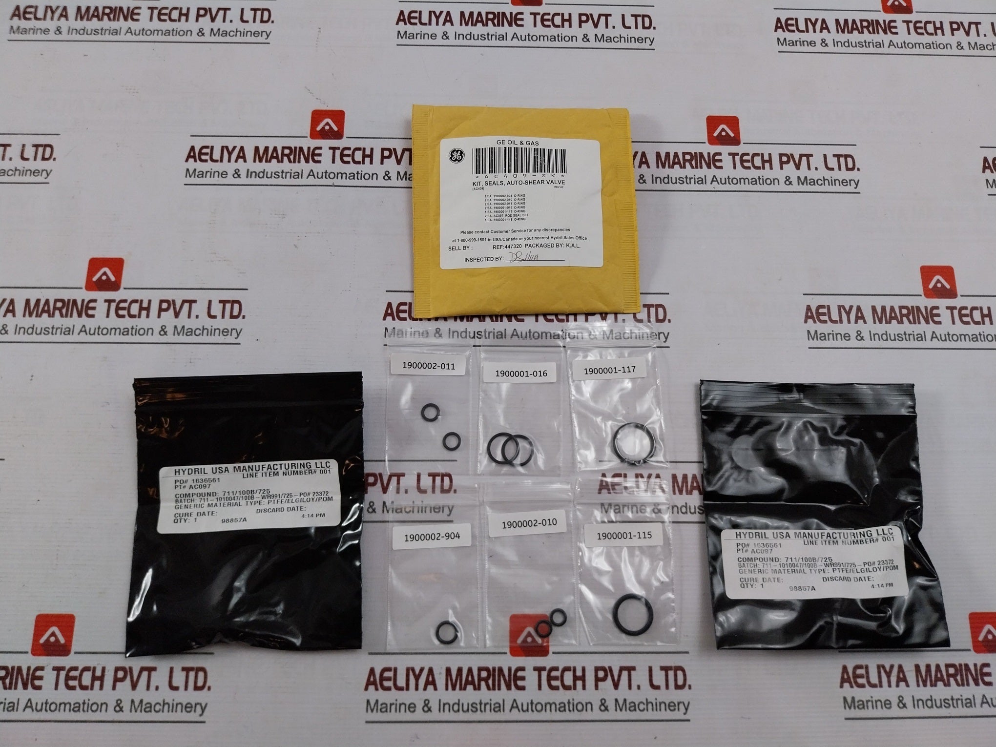 Hydril Ac409-rk Repair Kit For Gen-ii Mux Auto-shear Valve Rev A2