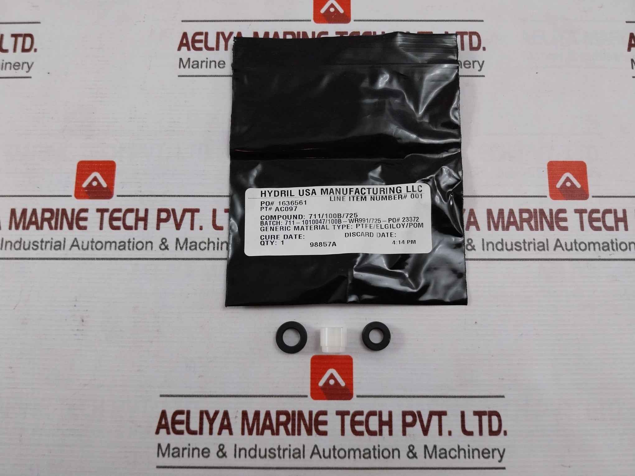 Hydril Ac409-rk Repair Kit For Gen-ii Mux Auto-shear Valve Rev A2