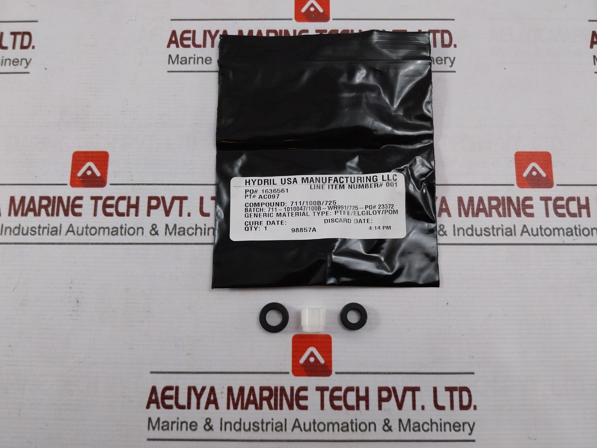 Hydril Ac409-rk Repair Kit For Gen-ii Mux Auto-shear Valve Rev A2