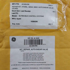 Hydril Ac409-rk Repair Kit For Gen-ii Mux Auto-shear Valve Rev A2