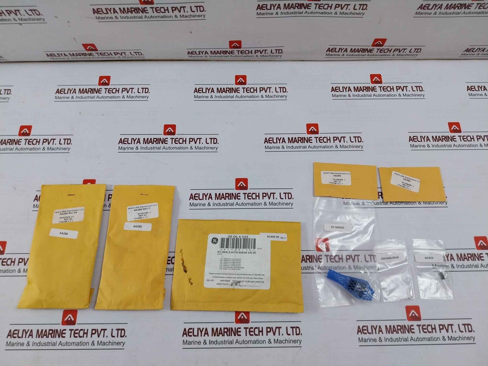 Hydril Ac409-rk Repair Kit For Gen-ii Mux Auto-shear Valve Rev A2