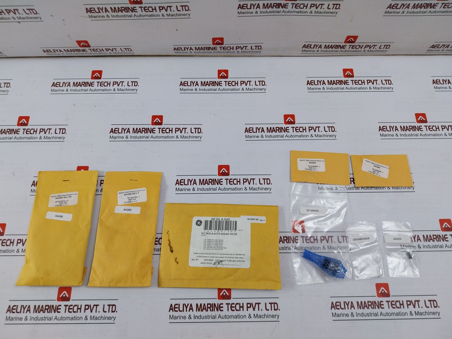 Hydril Ac409-rk Repair Kit For Gen-ii Mux Auto-shear Valve Rev A2