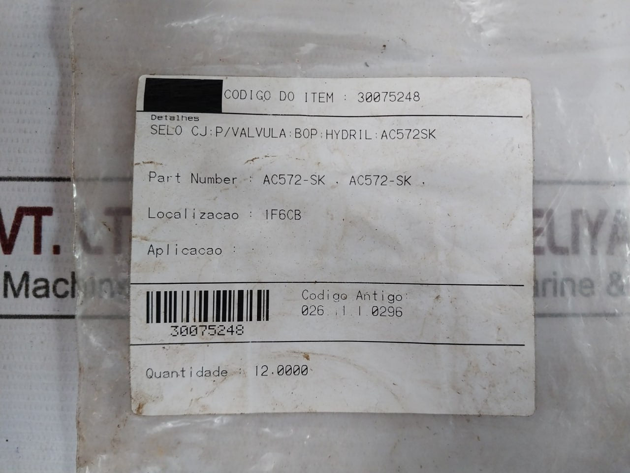 Hydril Ac572-sk Valve Repair Seal Kit 026.11.1.0296