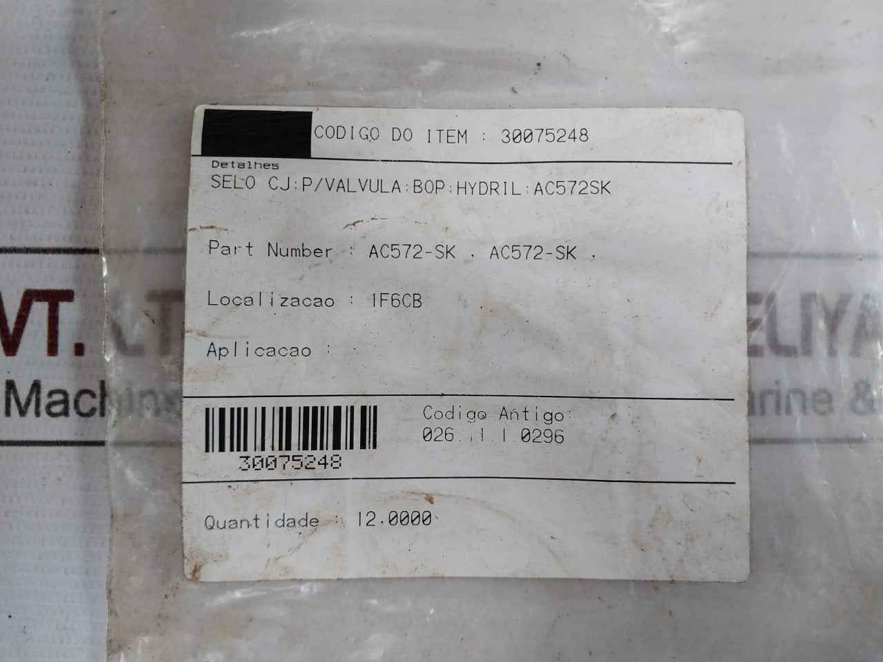 Hydril Ac572-sk Valve Repair Seal Kit 026.11.1.0296