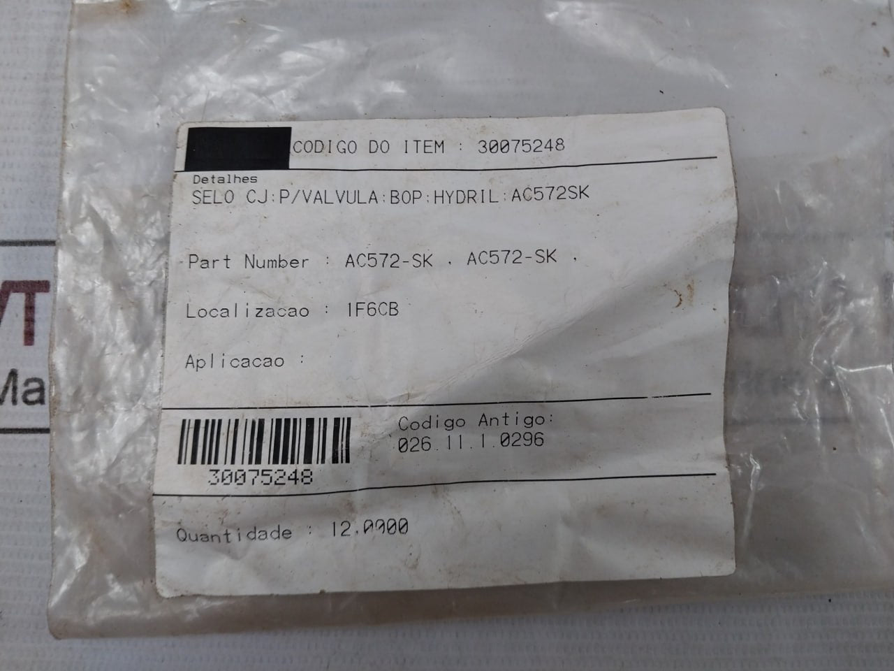 Hydril Ac572-sk Valve Repair Seal Kit 026.11.1.0296