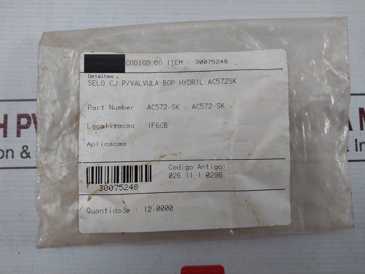 Hydril Ac572-sk Valve Repair Seal Kit 026.11.1.0296