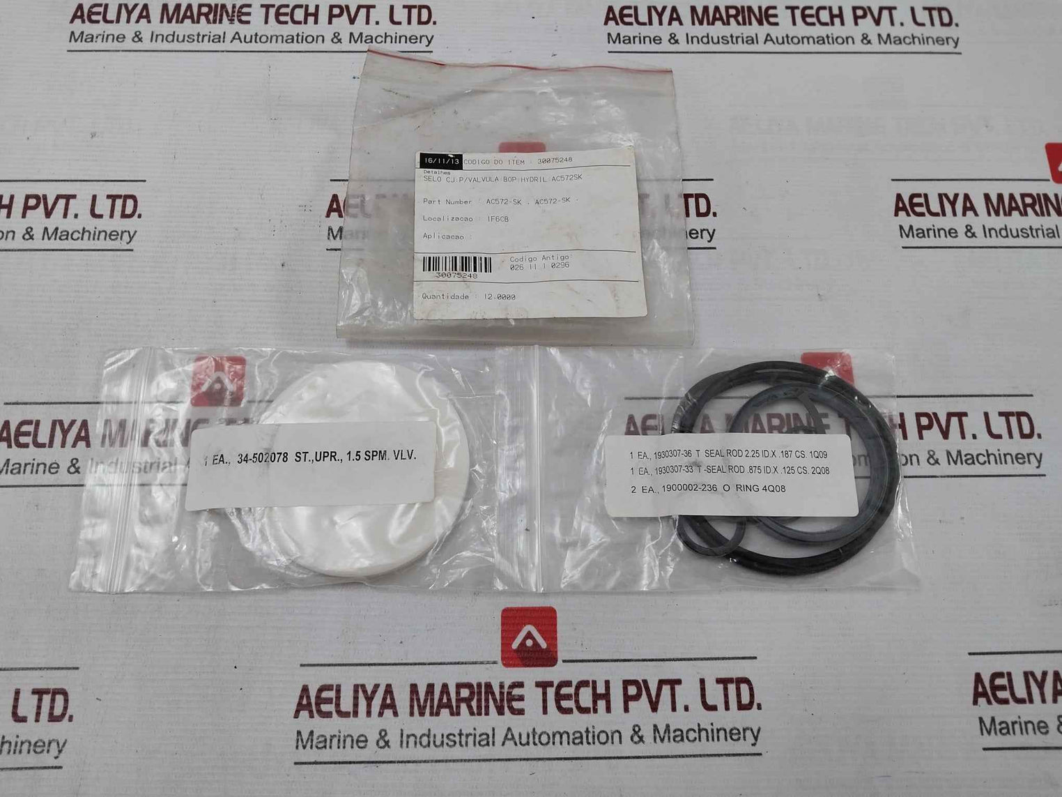 Hydril Ac572-sk Valve Repair Seal Kit 026.11.1.0296