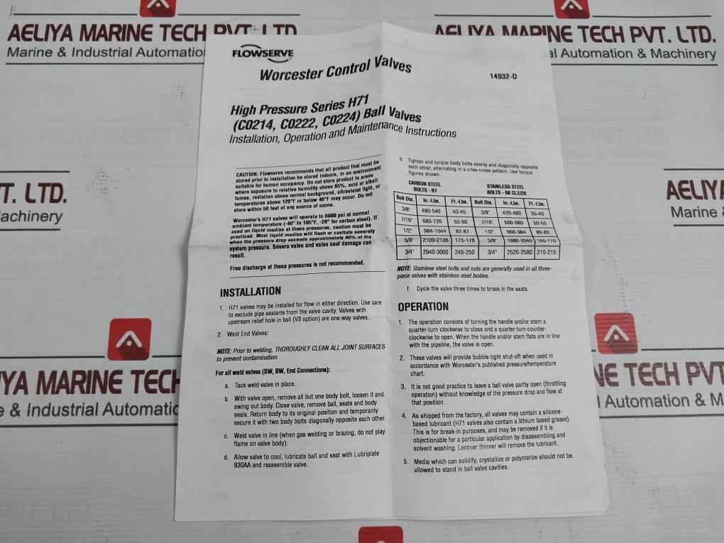 Hydril Ad258-rk Repair Kit For Ball Valve Rev.A1 84-p96 Mux Control Systems Ss029