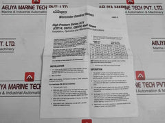 Hydril Ad258-rk Repair Kit For Ball Valve Rev.A1 84-p96 Mux Control Systems Ss029