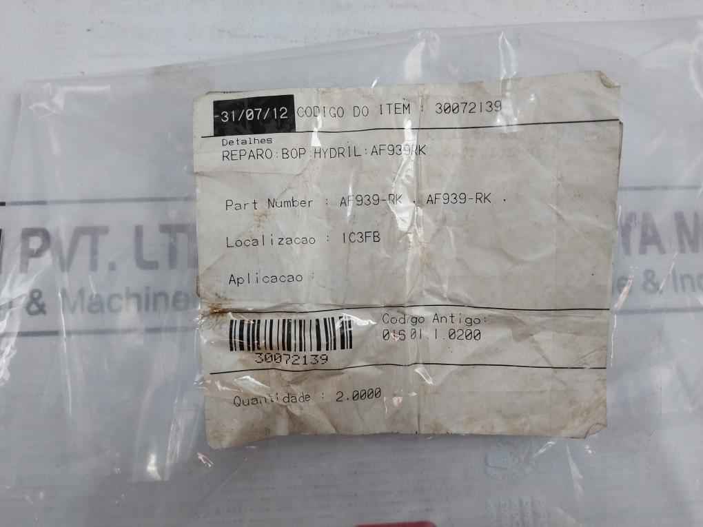 Hydril Af939-rk Repair Kit Bop 016.01.1.0200 Replacement