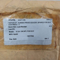 Hydril Ag371-rk Subsea Press Xducer Repair Kit Rev A2 9-33V Dc 4-20 Ma