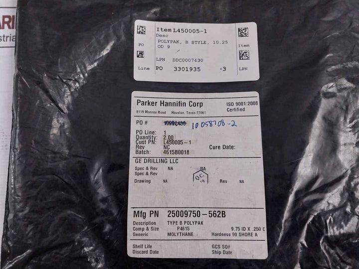 Hydril L450005-1 B-style Polypak Seal 10.25