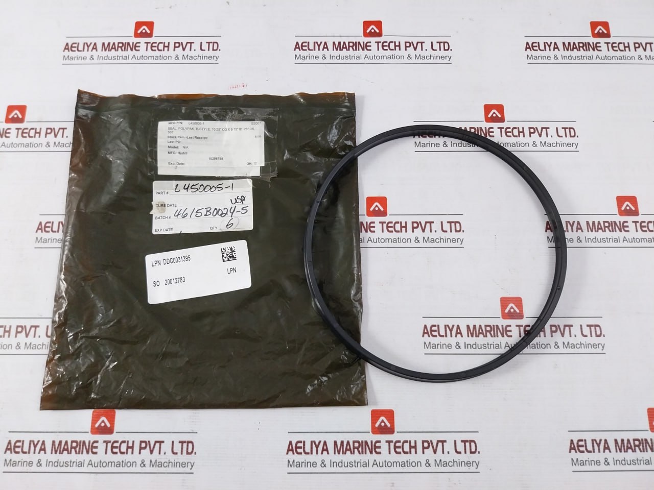 Hydril L450005-1 B-style Polypak Seal– 10.25” Od X 9.75” Id X 0.25” Cs Ss007