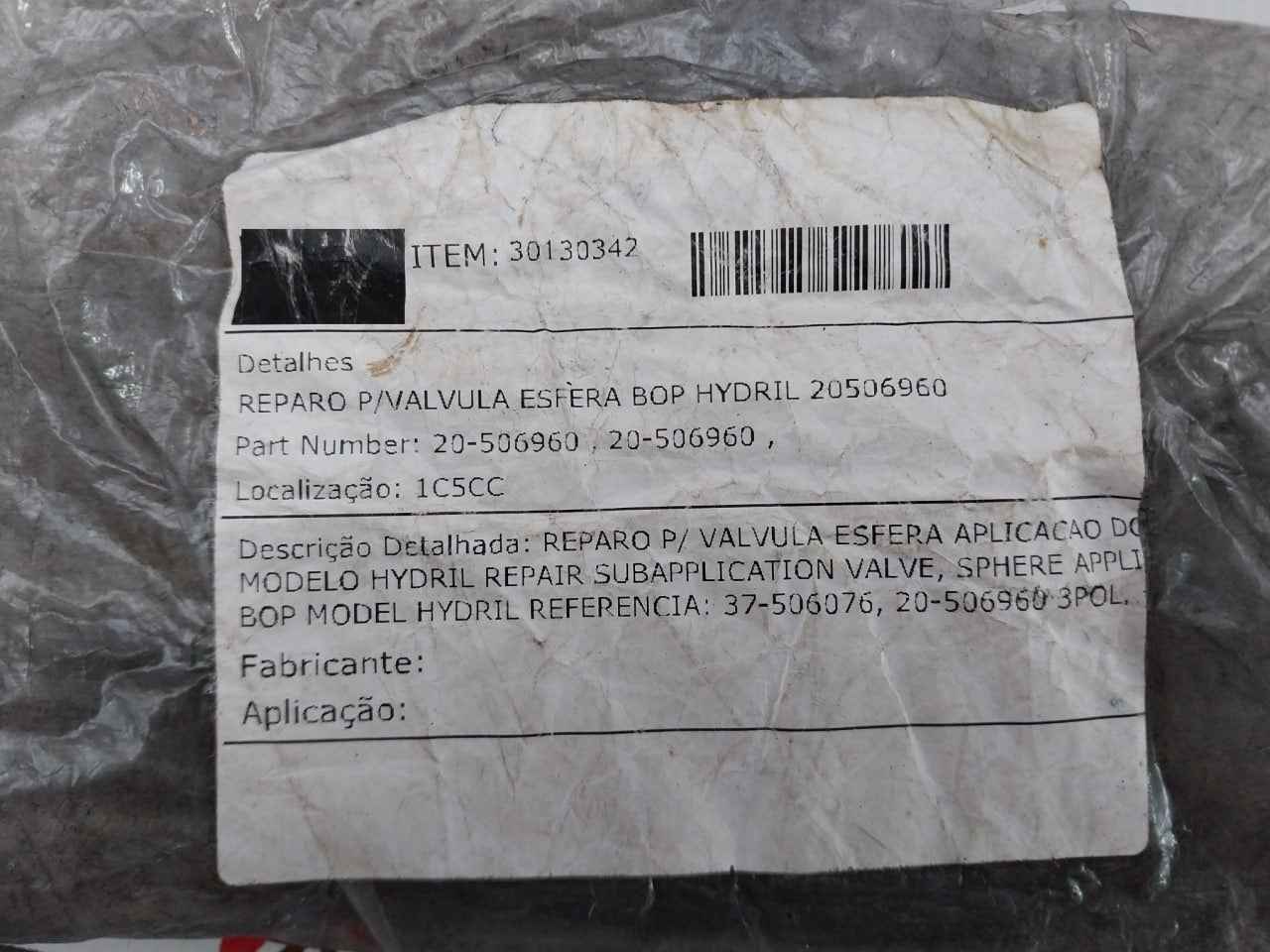 Hydril Ni-t047625Pp Repair Seal Kit For Bop Valve 20-506960, Gtb&Ml4460