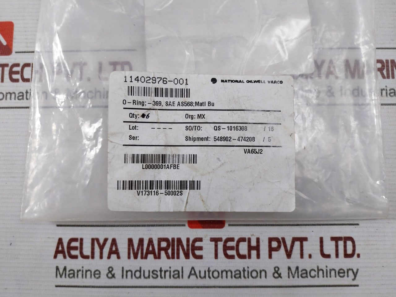 Hydril Oc-0369 O-ring For Spare Parts Fail Safe Valve -369 Sae A S568 Matl Bu