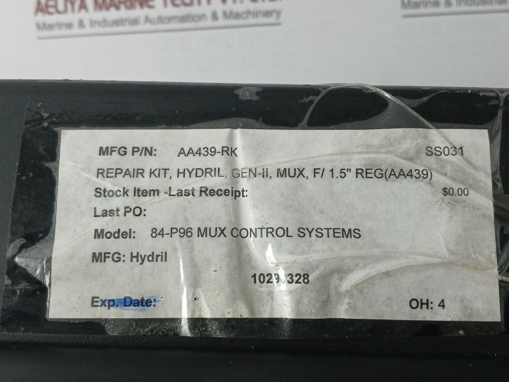 Hydril Aa439-rk Gen-ii Mux Repair Kit For 1.5 Reg (Aa439) Ad328-02 Rev A1