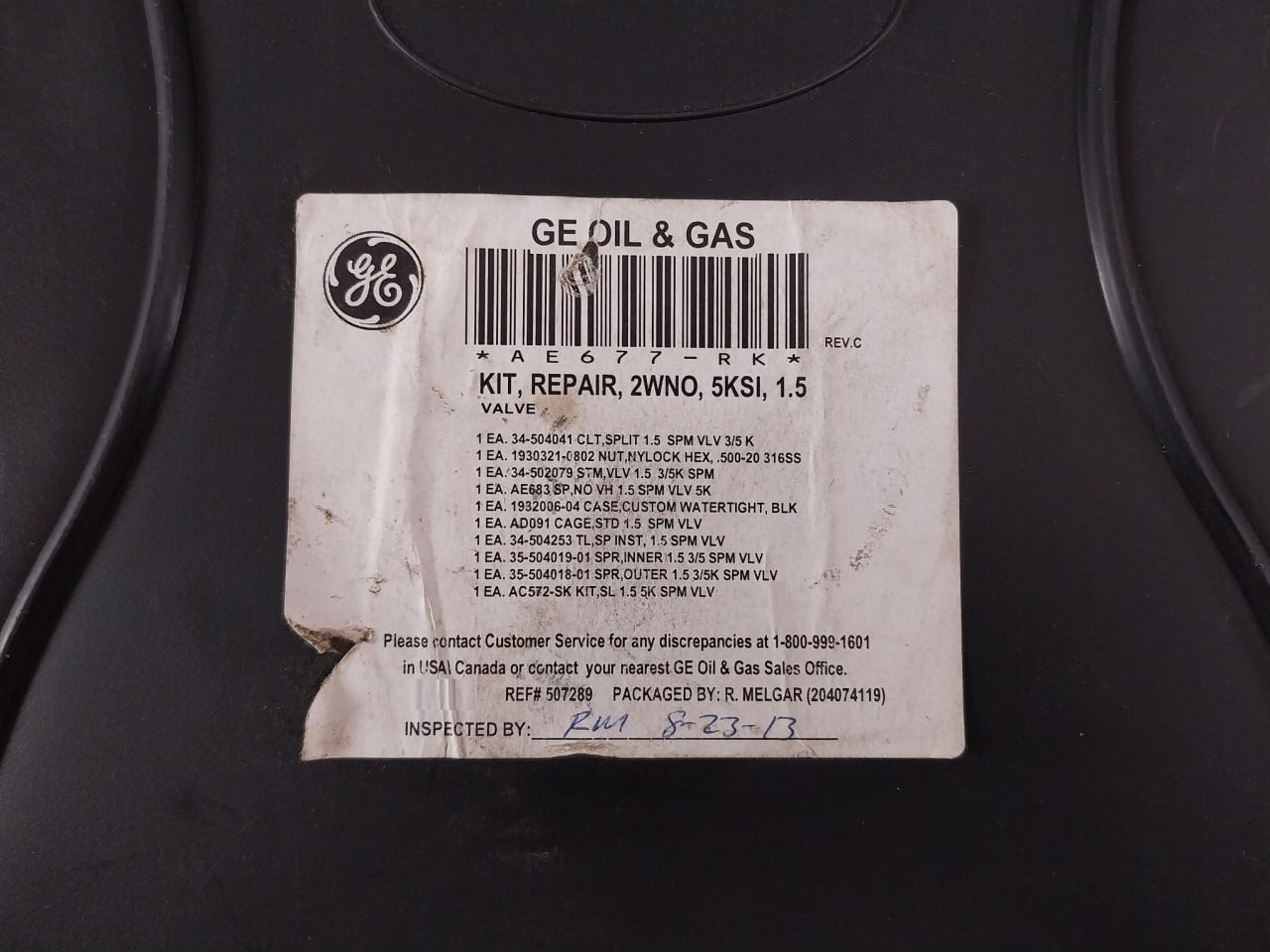 Hydril Ae677-rk Spm Valve Repair Kit 2Wno 5Ksi 84-p96 Mux Control Systems Ss018