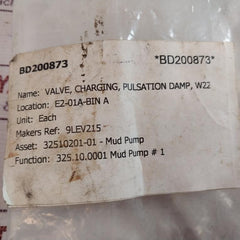 Hydro Fitting HF2001 Charging Valve REV E 75-100 in. Lbs.
