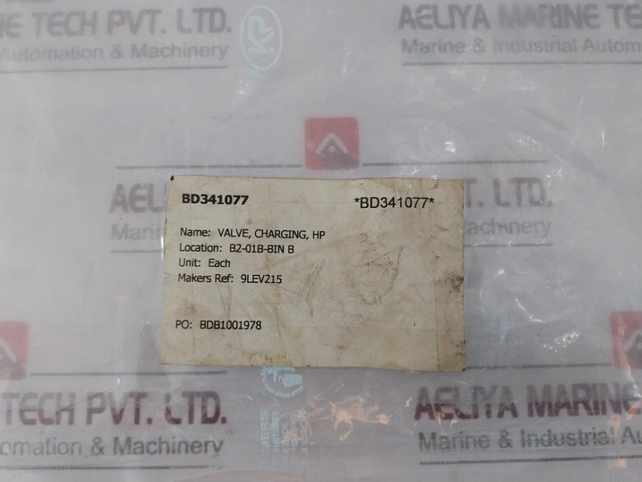 Hydro Fitting HF2001 Charging Valve, PMI C-1/2, BD341077