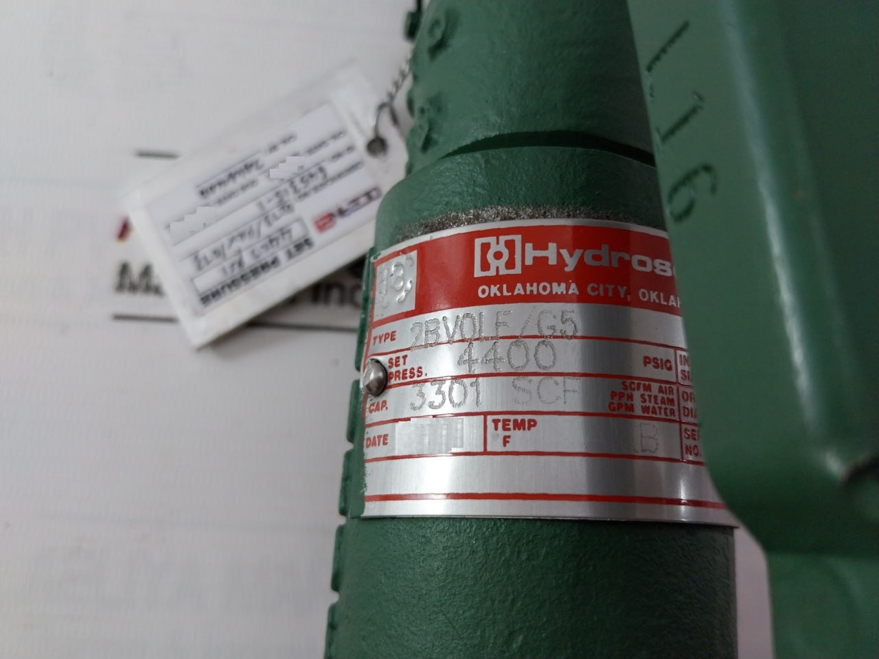 Hydroseal 2Bv0Lf/G5 Pressure Relief Valve 4400Psig Pl20A A006B Ly5