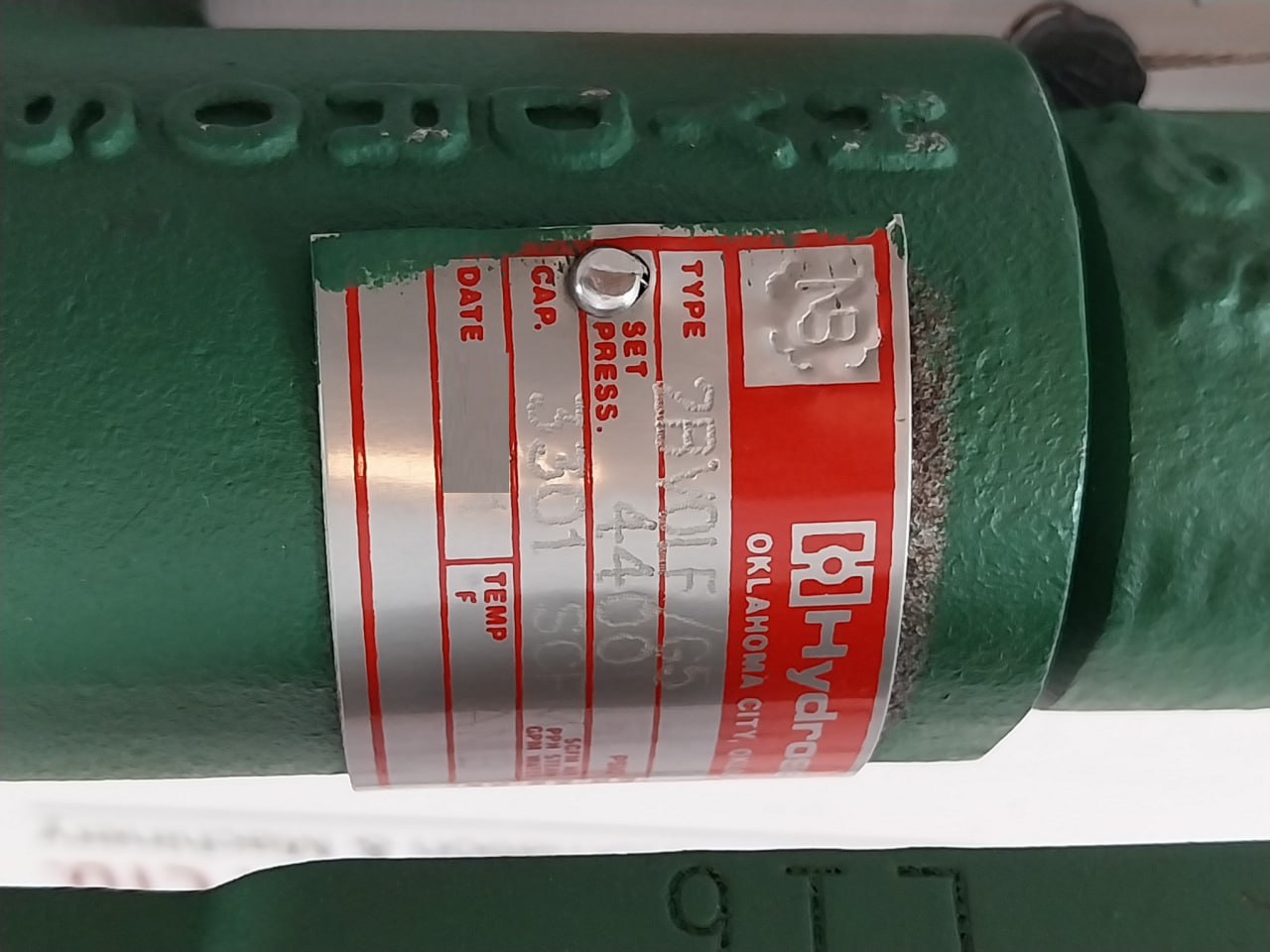 Hydroseal 2Bv0Lf/G5 Pressure Relief Valve 4400Psig Pl20A A006B Ly5