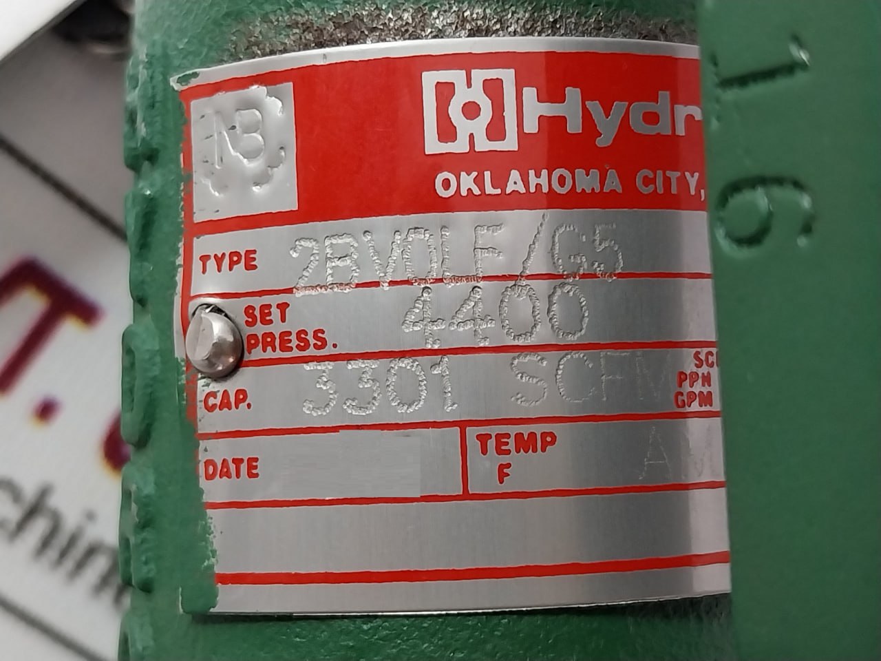 Hydroseal 2Bv0Lf/G5 Pressure Relief Valve 4400Psig Pl20A A006B Ly5