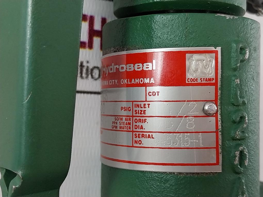 Hydroseal 2Bv0Lf/G5 Pressure Relief Valve 4400Psig Pl20A A006B Ly5