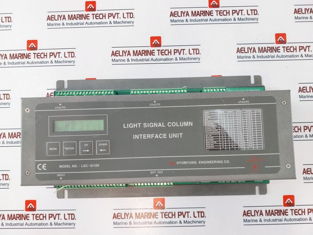 Hyomyung Lsc-iu100 Light Signal Column Interface Unit – Aeliya Marine Tech