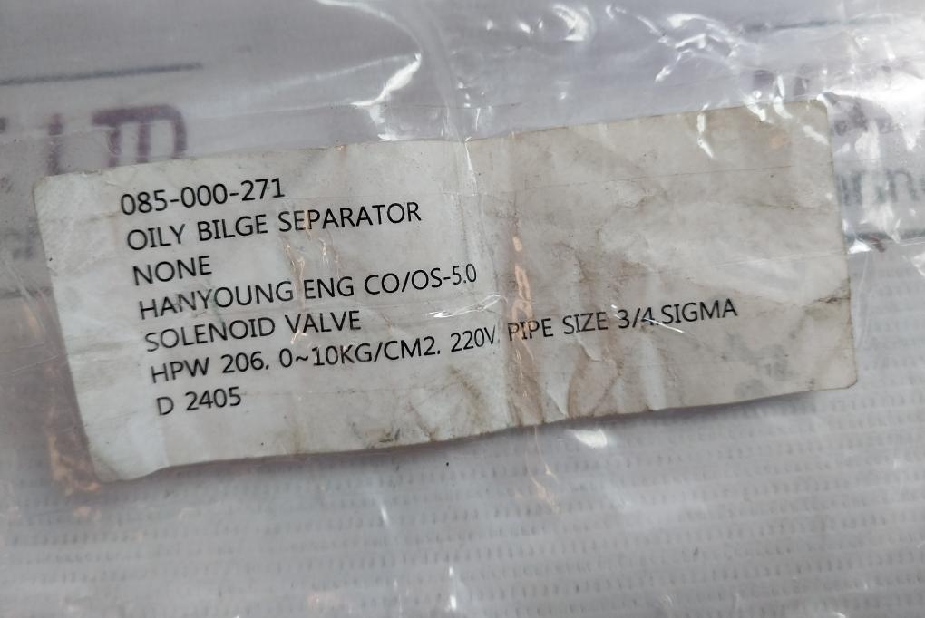 Hyoshin Electric Hpw 206 Solenoid Valve 50/60Hz 0-10Kg/Cm2