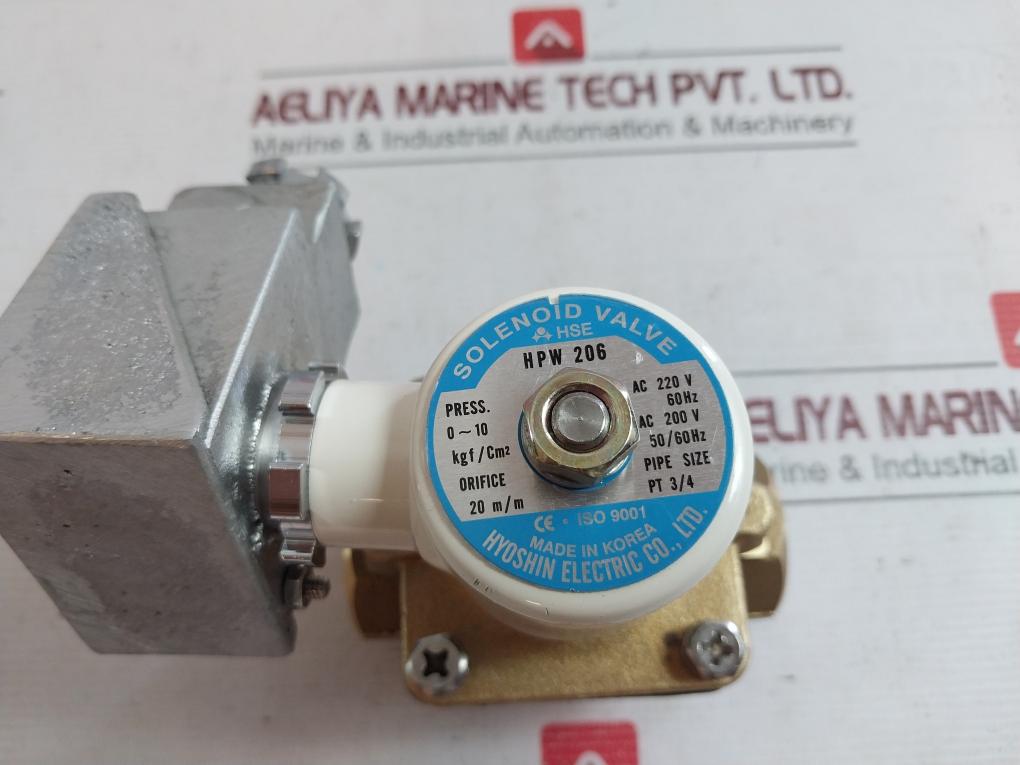 Hyoshin Electric Hpw 206 Solenoid Valve 50/60Hz 0-10Kg/Cm2