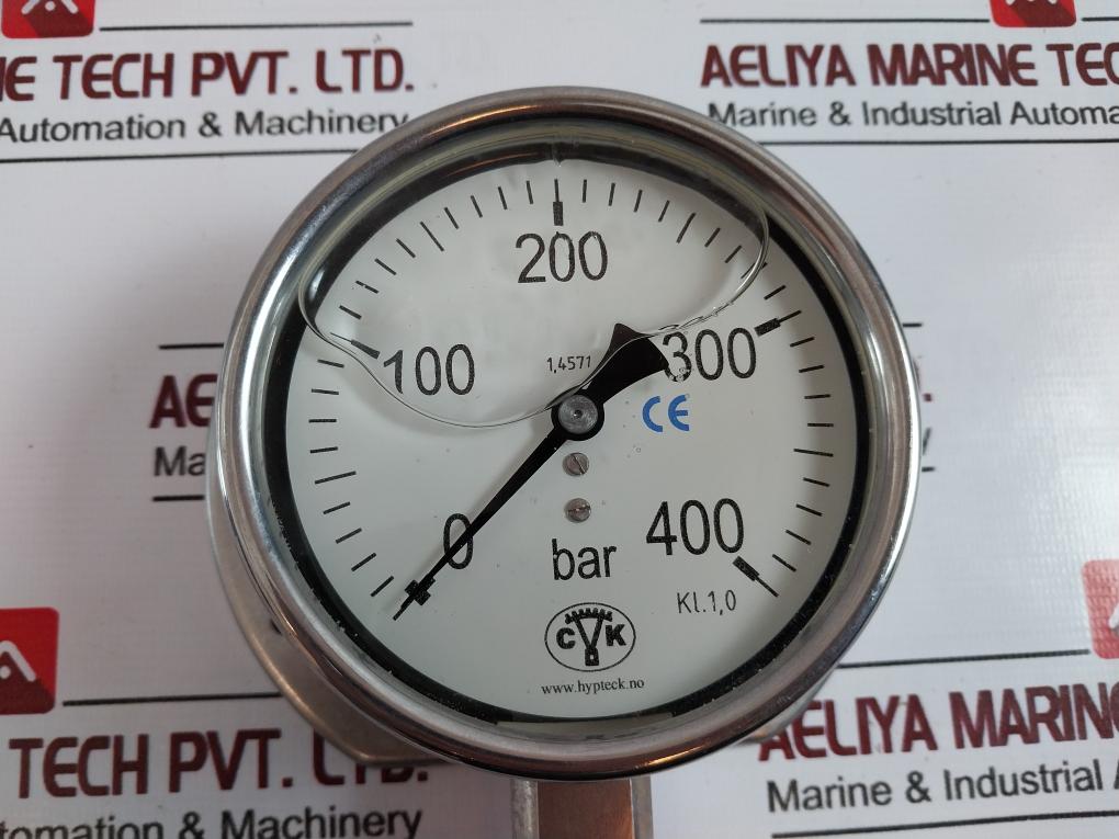 Hypteck 0-400 Bar Pressure Gauge Kl.1,0