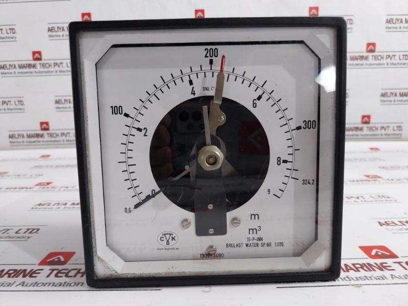 Hypteck As 11-p-inn Ballast Water Sp.gr. 1.025 Dual Scale Analog Gauge 130953490