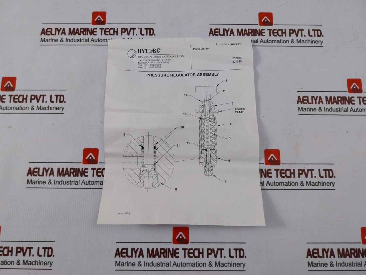 Hytorc 252284 Pressure Regulator Assembly 0-700 Bar,Pmp252284