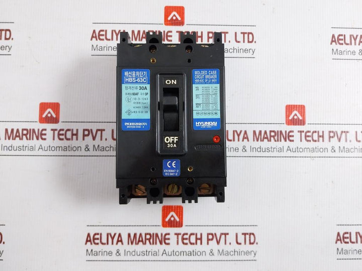 Hyundai-30A-660V-Molded-Case-Circuit-Breaker-3-pole-Hbs-63C-208472-2
