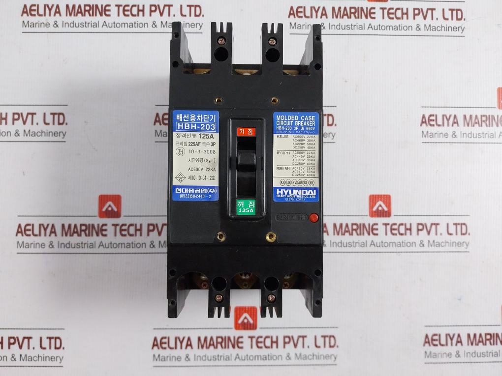 Hyundai-600-Vac-22Ka-Kla00Y-3-pole-Molded-Case-Circuit-Breaker-Hbh-203-209363-4