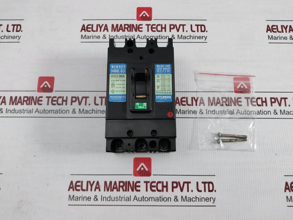 Hyundai-Molded-Case-Circuit-Breaker-660v-30a-3-Pole-Hbe-53-1
