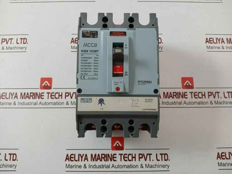 Hyundai 100Af 3P 50/60Hz Molded Case Circuit Breaker Hibx 103Nt