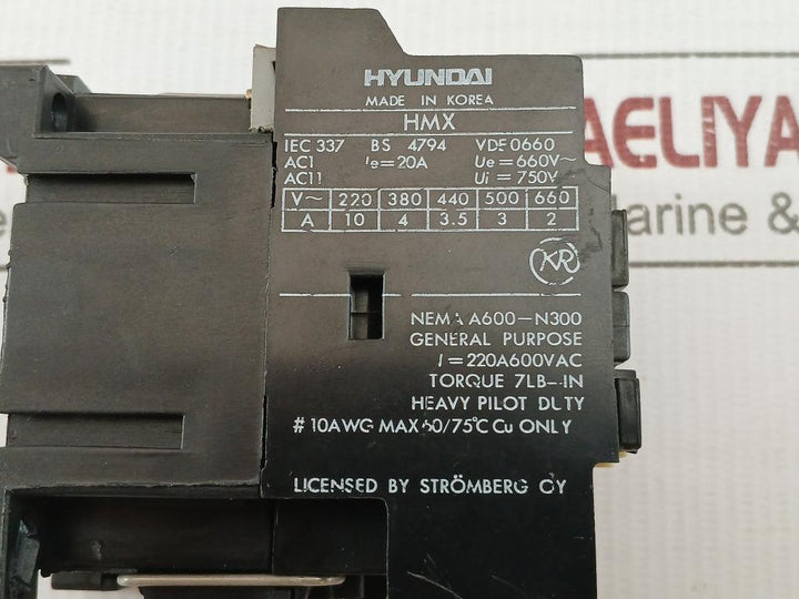 Hyundai 200...220V 60Hz Auxiliary Contact Block Hmx 31