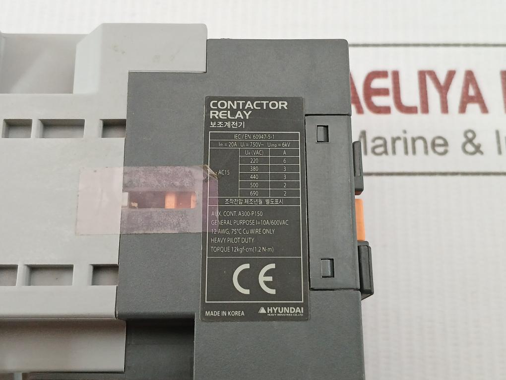 Hyundai 200V-220V 60Hz Auxiliary Relay Umx 31