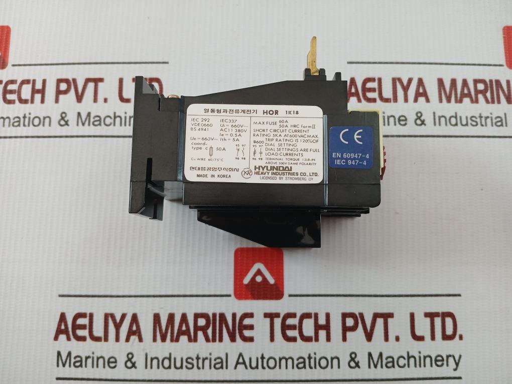 Hyundai 660V/5A Thermal Overload Relay Hor 1K 18