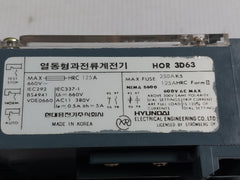 Hyundai 660V Thermoelectric Overcurrent Relay Hor 3D63