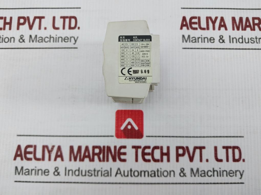 Hyundai 690V 16A Auxiliary Contact Block Hiab 31