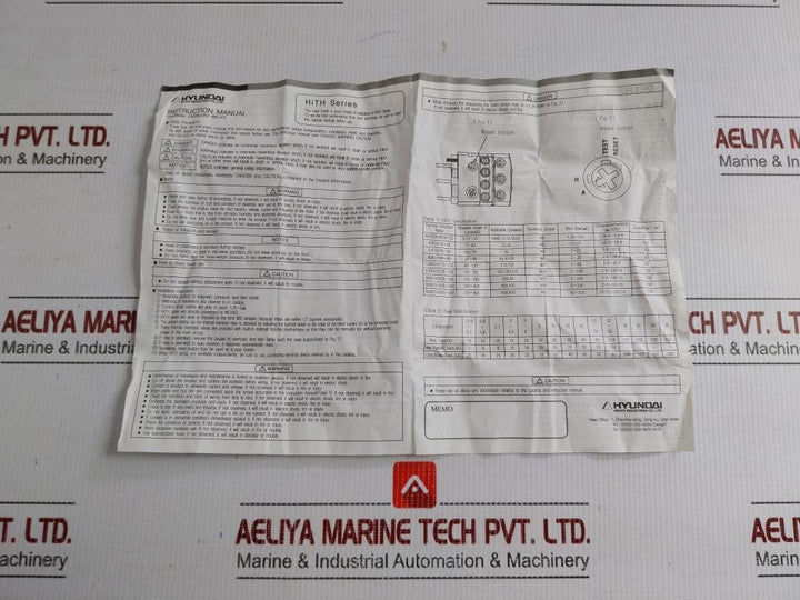 Hyundai 690V 5A Thermal Overload Relay Hith-22H