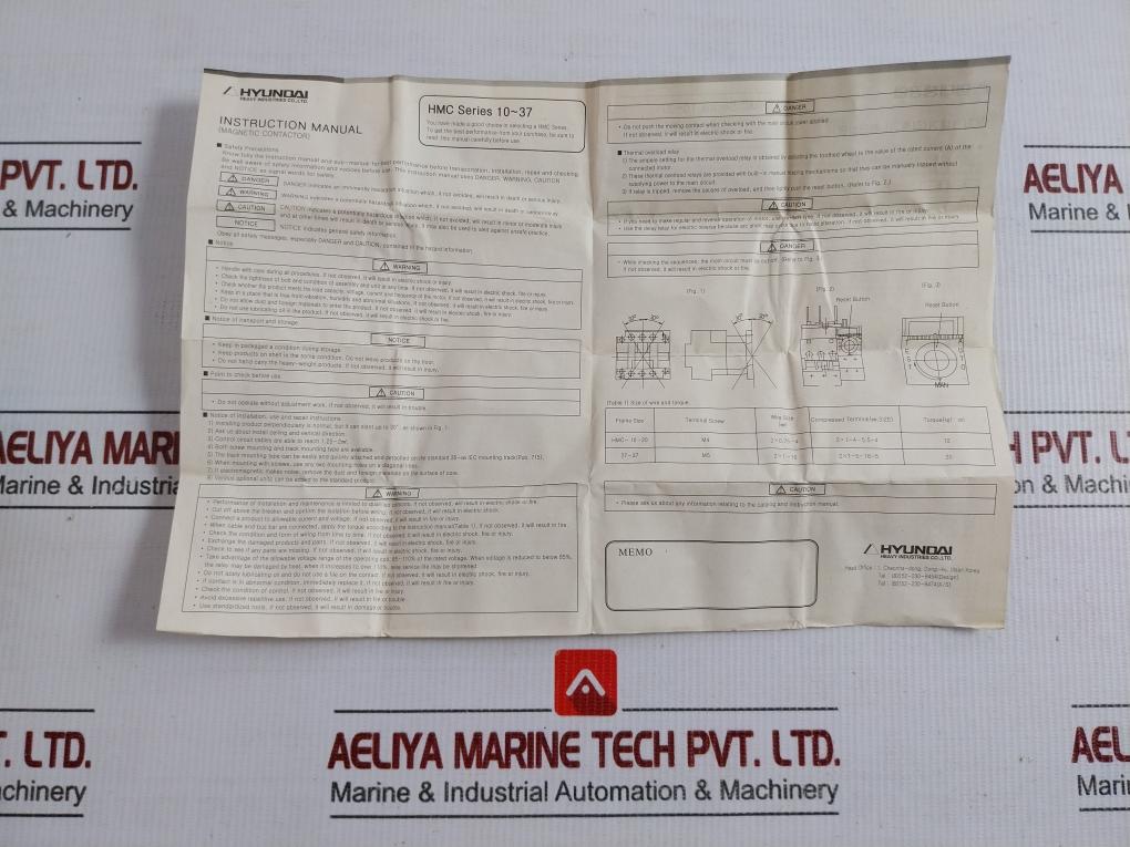 Hyundai Ac Magnetic Contactor 660V/25A Hmc15