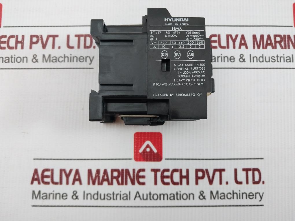 Hyundai Control Relay 200…220V 60Hz Part No Hmx 31